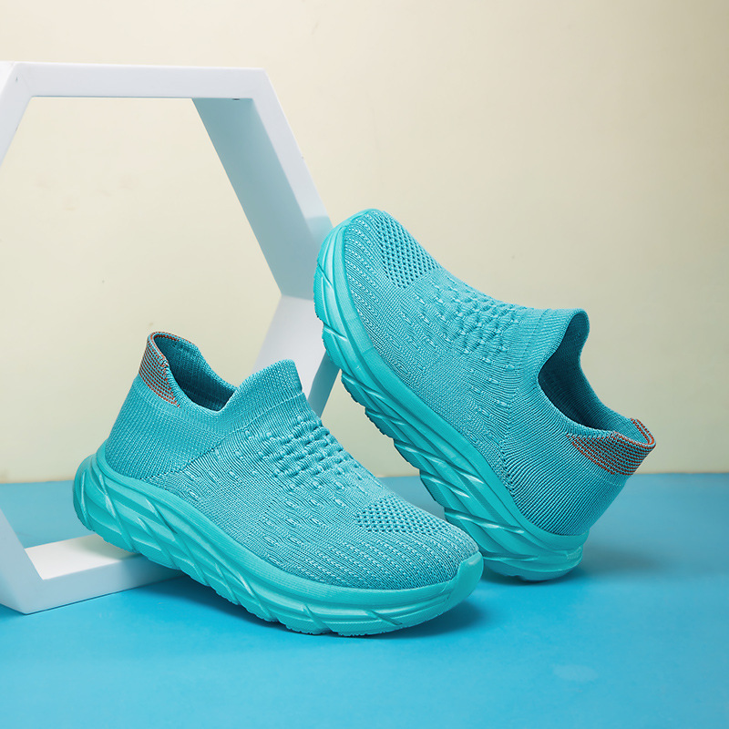 キッズファッション 軽量ニット素材スリッポンスニーカー