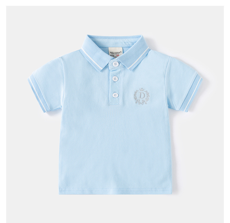 キッズファッション 襟ラインがおしゃれな半袖ポロシャツ