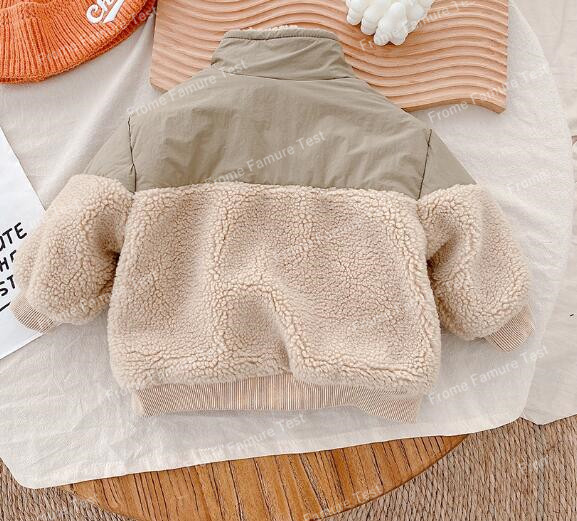 キッズファッション 秋冬新作 韓国風 子供用もこもこニット 暖かいコート