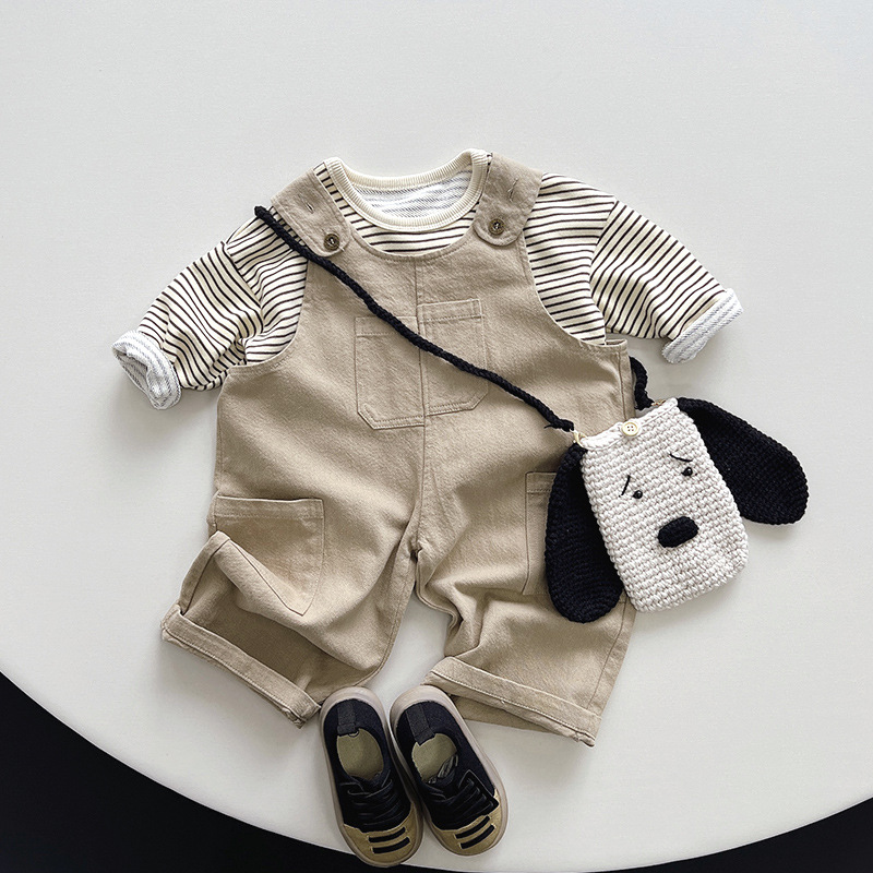 キッズファッション こども用サロペット風ショートパンツ