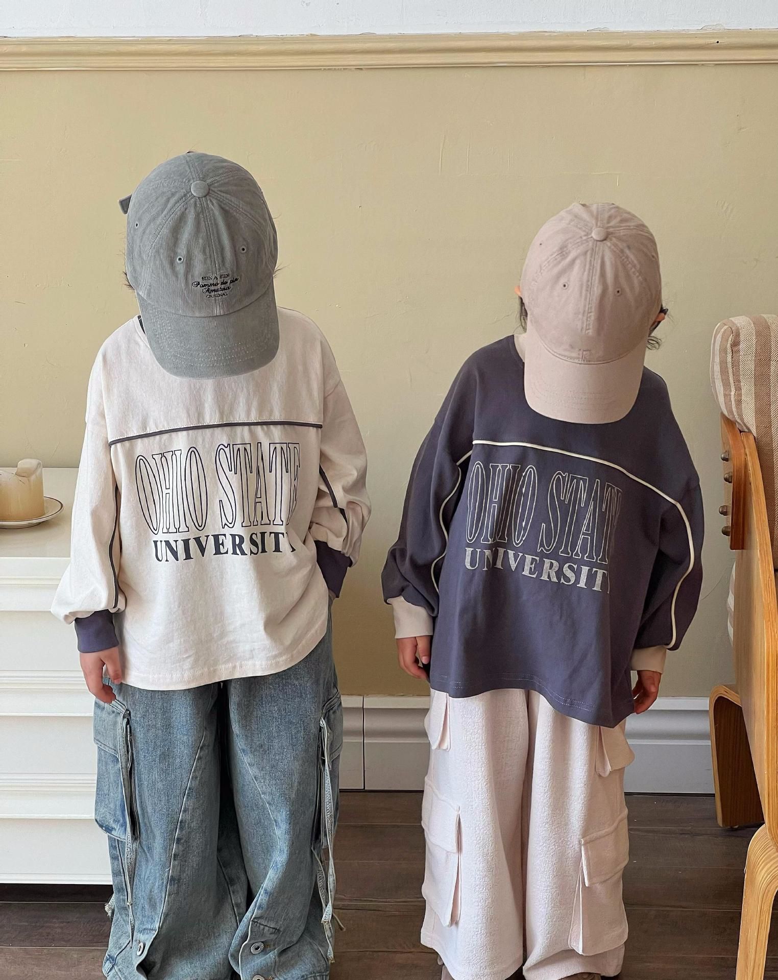 キッズファッション 男女兼用 韓国風トレーナー 80〜140センチ 長袖子供服