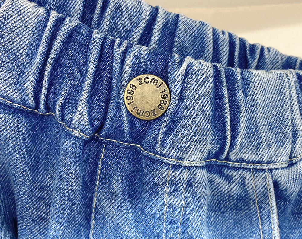 キッズファッション 子供用ゆったりデニム風ゴムウエストパンツ