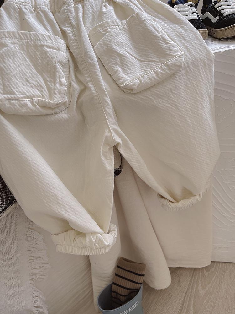 キッズファッション ゆったりバルーンシルエット裾ゴムポケット付きパンツ