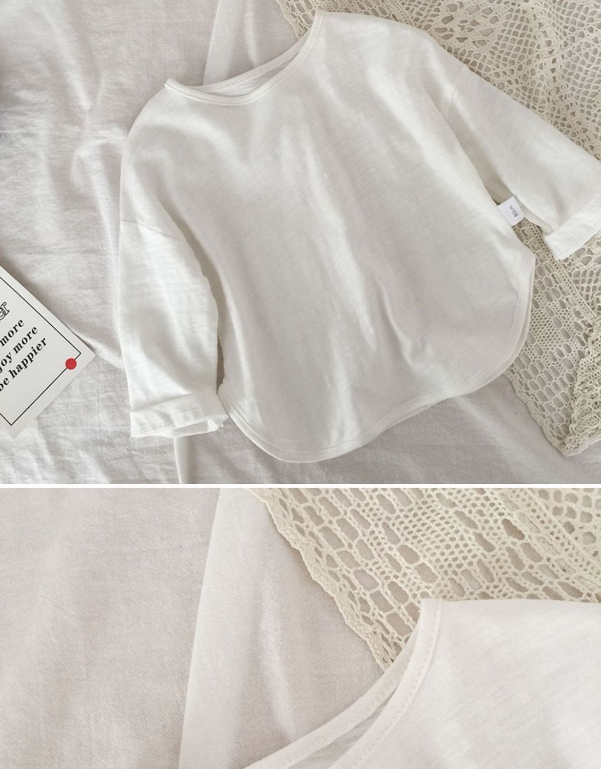 キッズファッション やわらか素材の長袖無地トップス