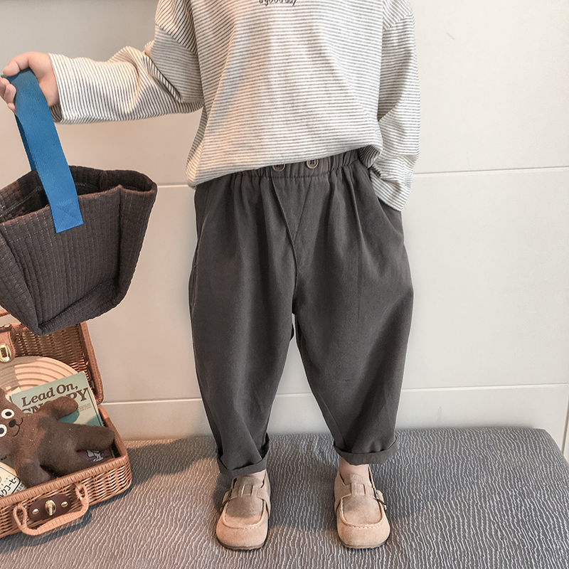 キッズファッション ゆったりシルエットウエストゴムサルエル風パンツ