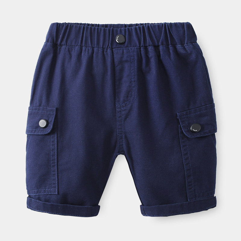 キッズファッション 男の子用カーゴポケット付きハーフパンツ