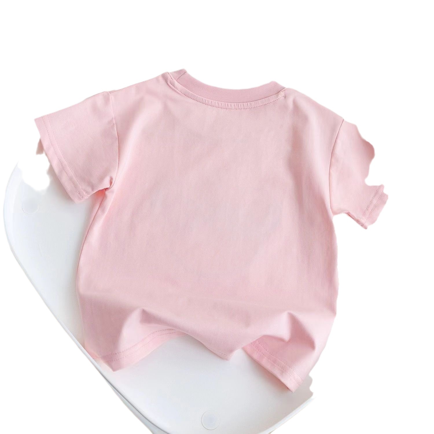 キッズファッション キルティング風アイスクリーム刺繍半袖Tシャツ