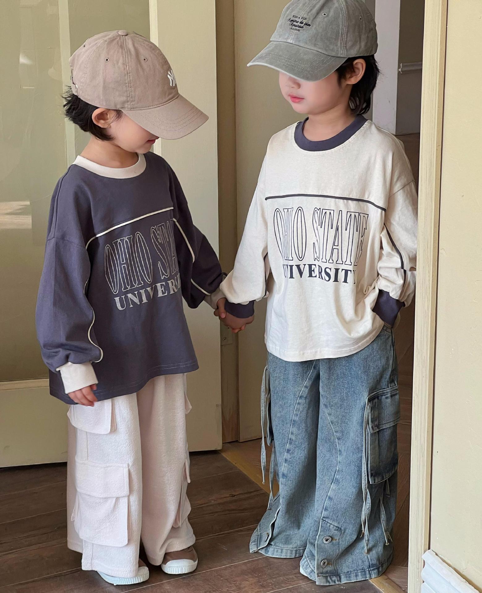 キッズファッション 男女兼用 韓国風トレーナー 80〜140センチ 長袖子供服