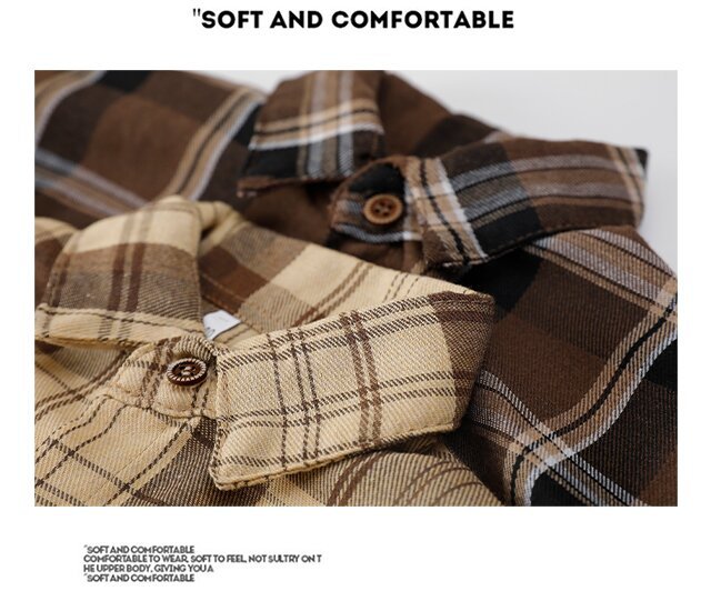 キッズファッション キッズチェック柄長袖シャツ胸ポケット付き