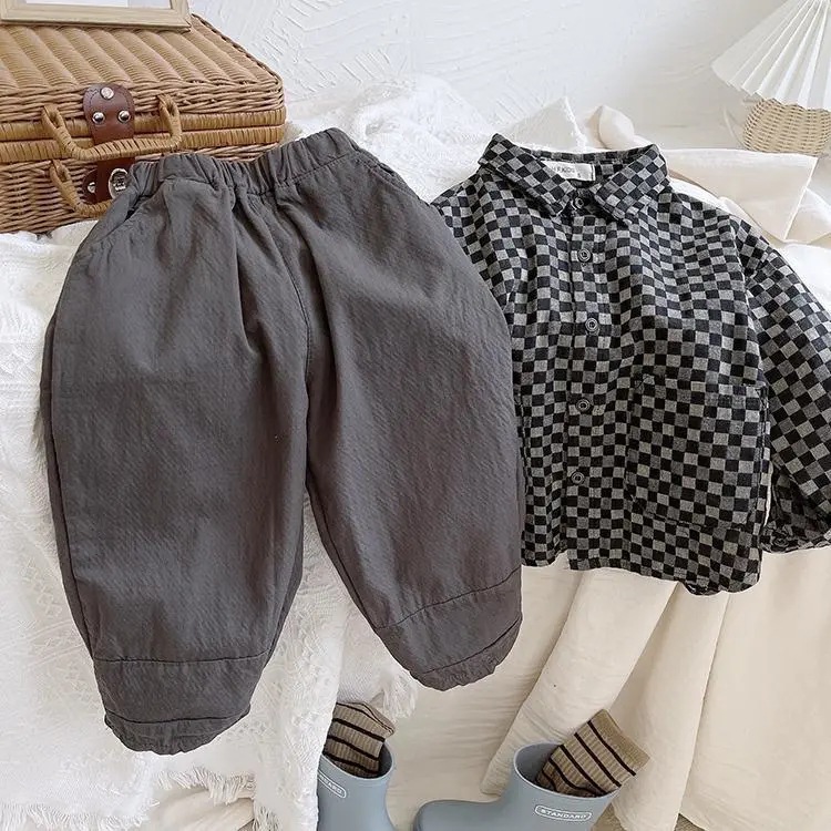 キッズファッション ゆったりバルーンシルエット裾ゴムポケット付きパンツ