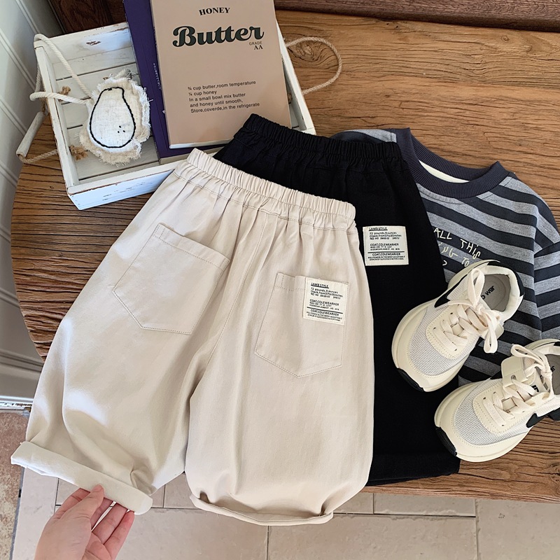 キッズファッション ゆったり快適ロールアップハーフパンツ