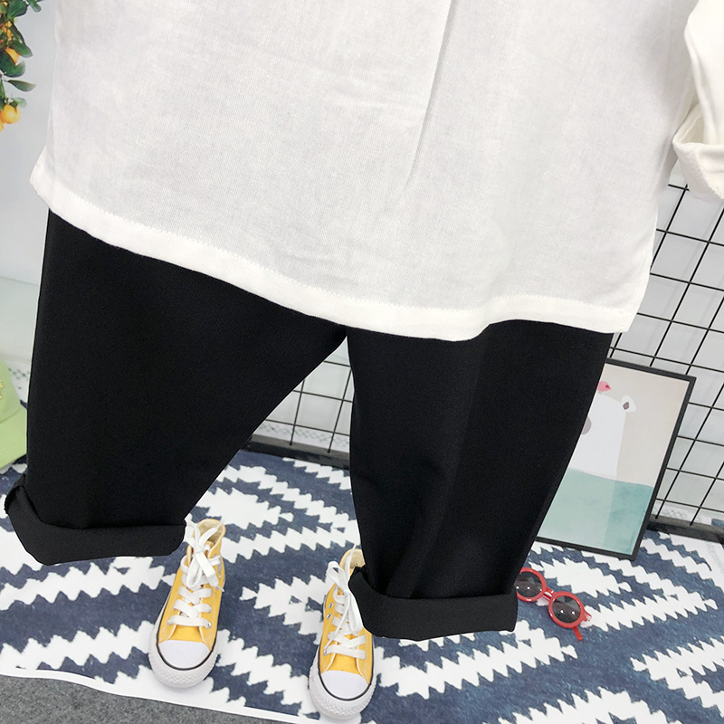 キッズファッション 大きめポケット付きスタンドカラー長袖シャツ