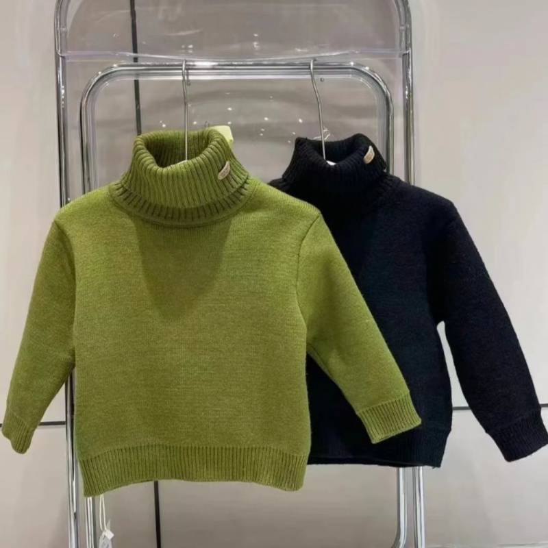 キッズファッション 子供用タートルネック長袖セーター