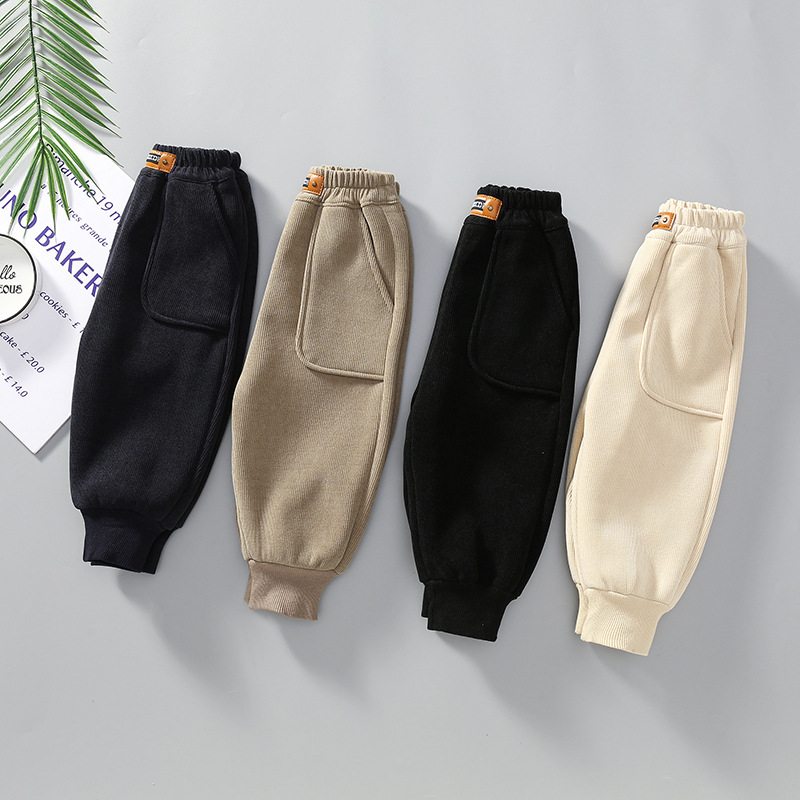 キッズファッション ふんわりコーデュロイ裾絞りポケット付きズボン