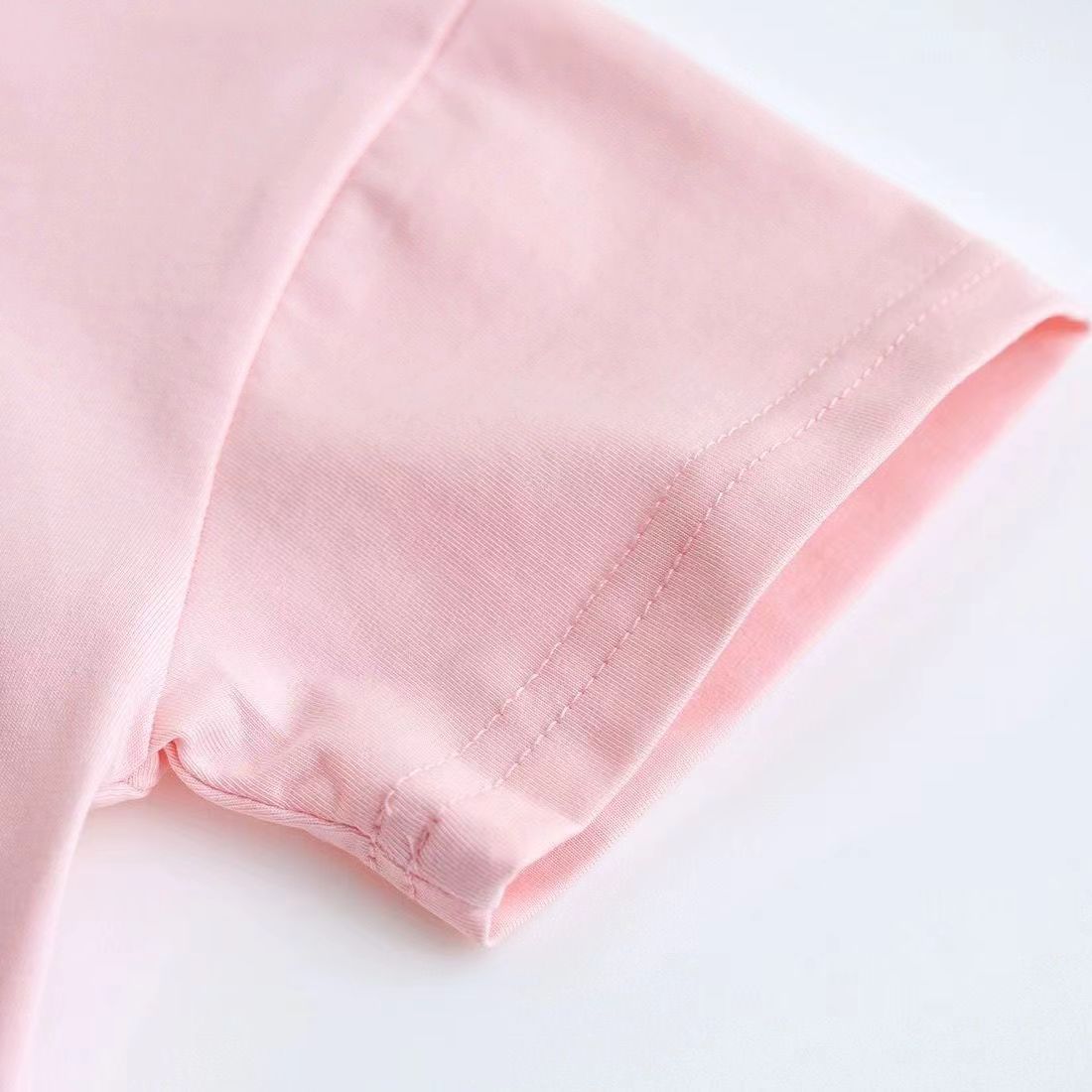 キッズファッション キルティング風アイスクリーム刺繍半袖Tシャツ