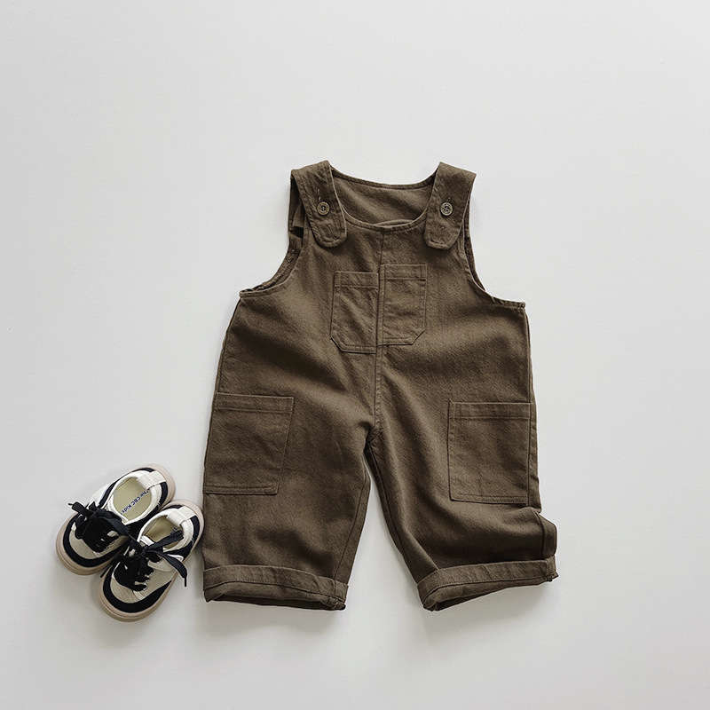 キッズファッション こども用サロペット風ショートパンツ