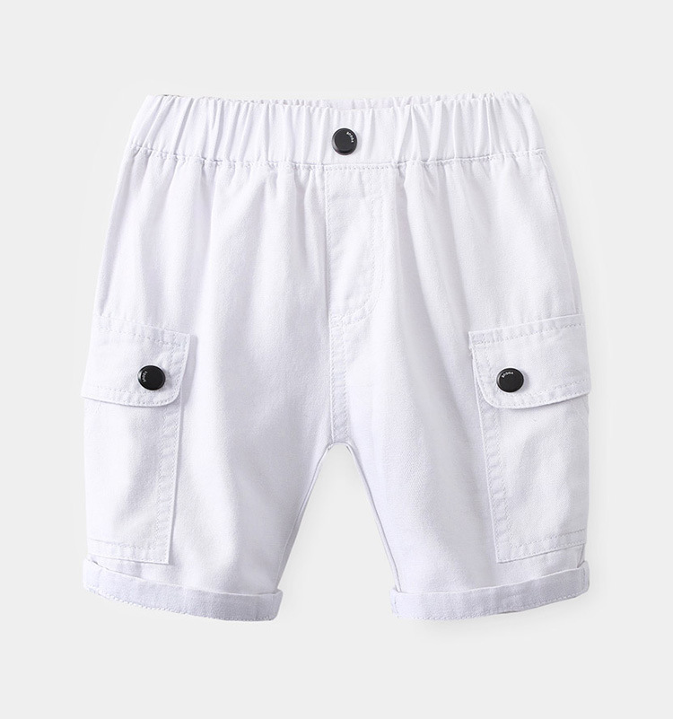キッズファッション 男の子用カーゴポケット付きハーフパンツ