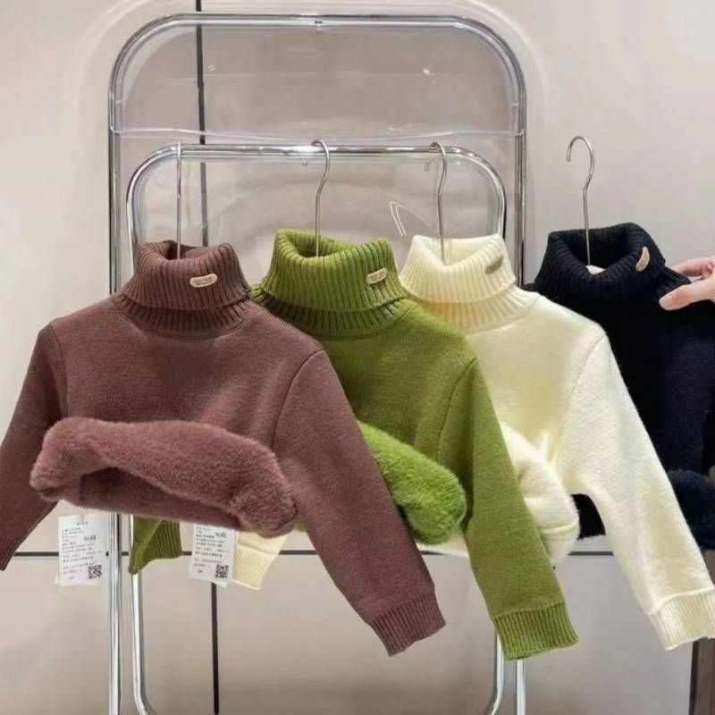 キッズファッション 子供用タートルネック長袖セーター