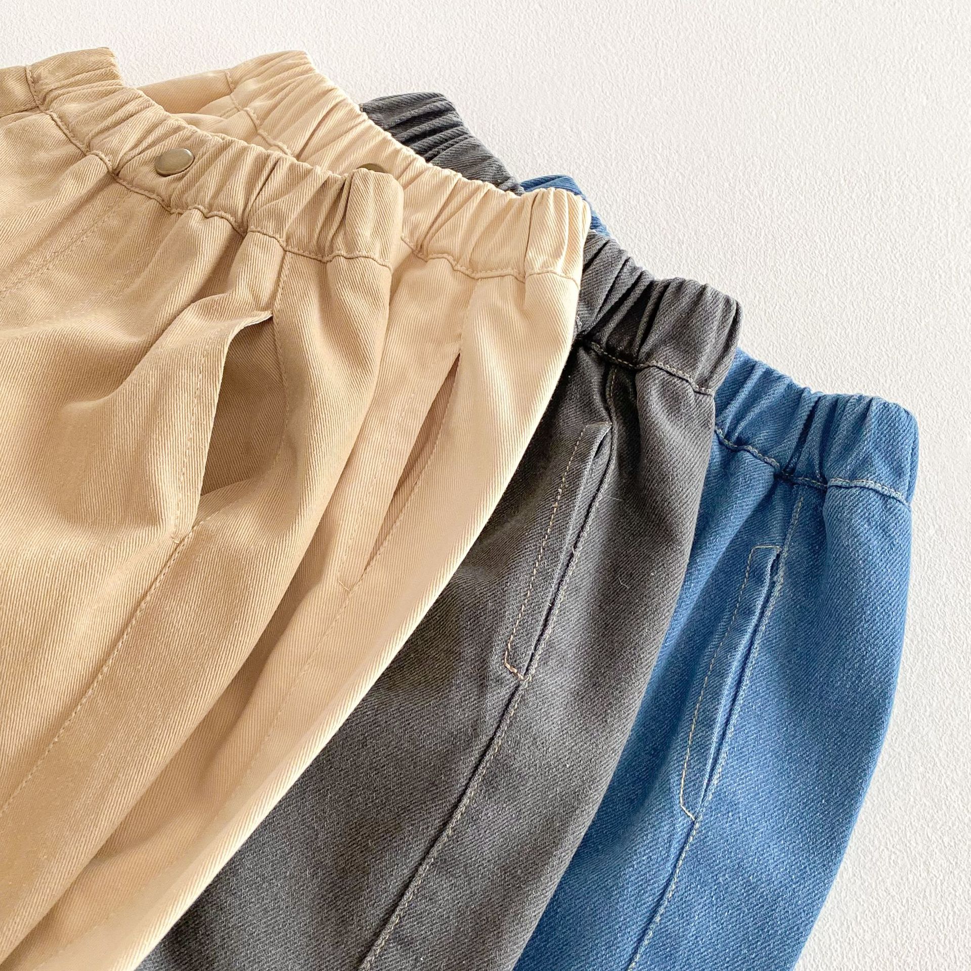 キッズファッション ふんわりゆったりロールアップ長ズボン