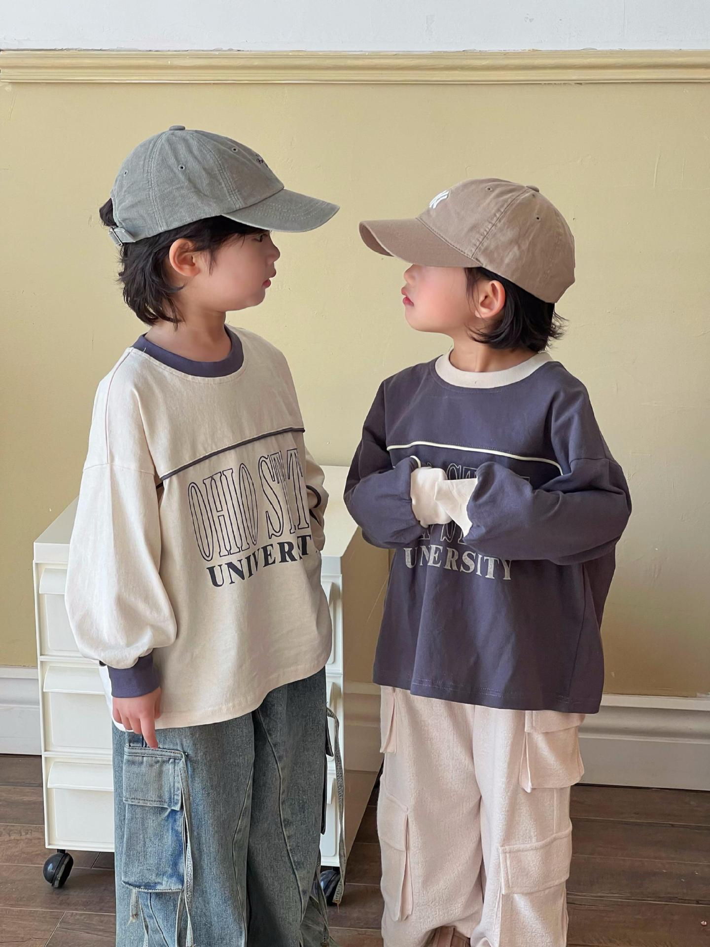 キッズファッション 男女兼用 韓国風トレーナー 80〜140センチ 長袖子供服