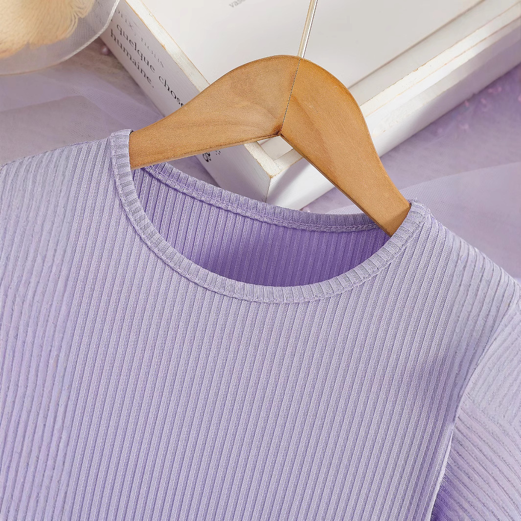 キッズファッション 花刺繍チュールスカートフリル袖プリンセスドレス