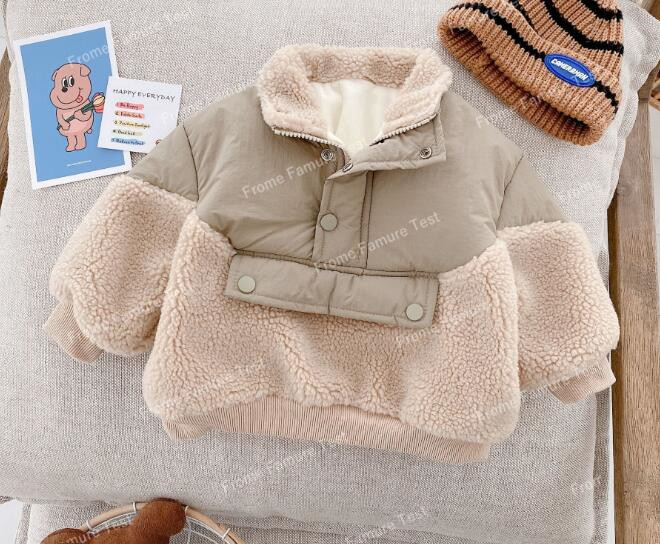 キッズファッション 秋冬新作 韓国風 子供用もこもこニット 暖かいコート