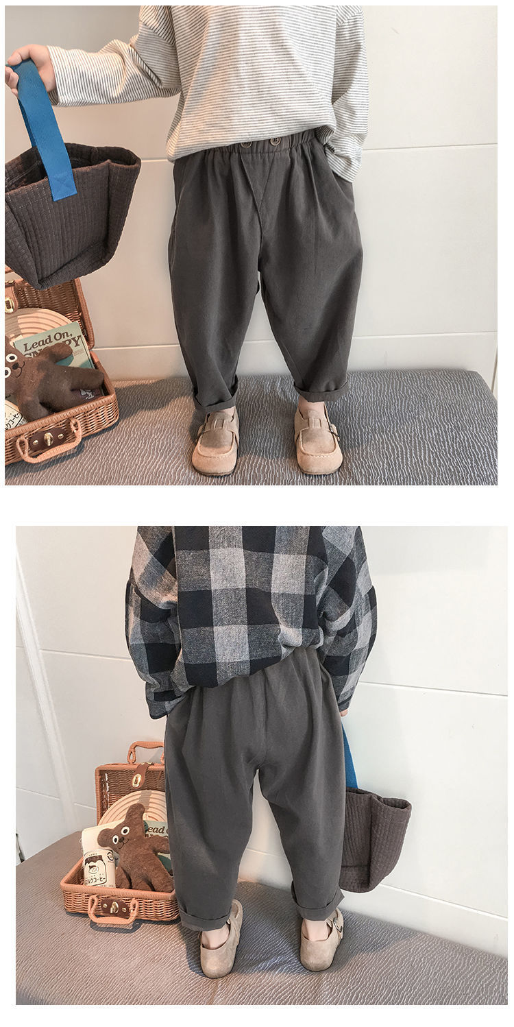 キッズファッション ゆったりシルエットウエストゴムサルエル風パンツ