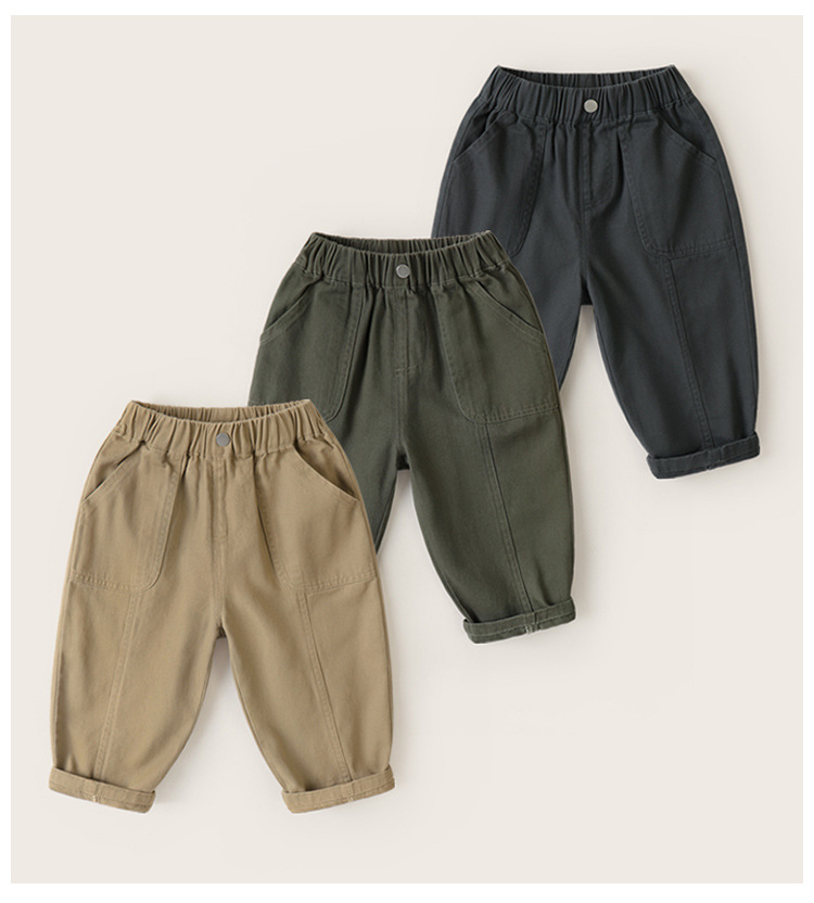 キッズファッション 子供用ゆったり裾折り返しワイドパンツ