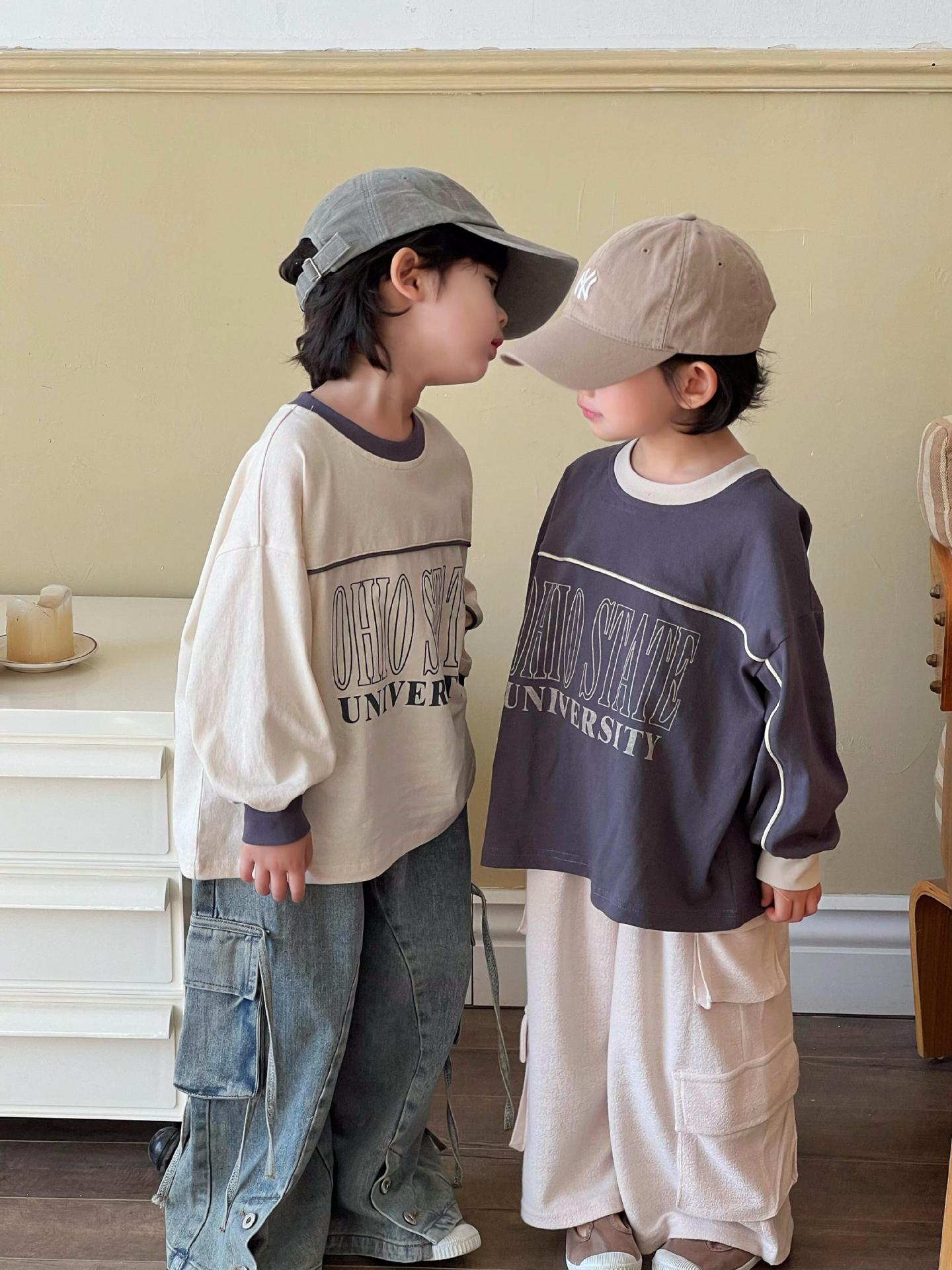 キッズファッション 男女兼用 韓国風トレーナー 80〜140センチ 長袖子供服