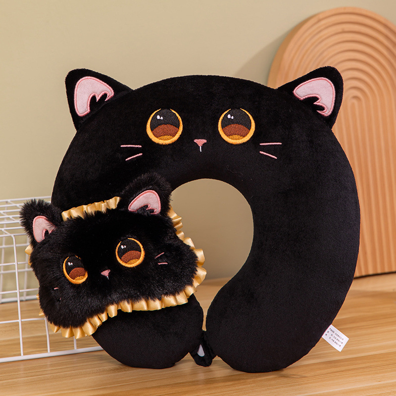 アイマスク ふわもこ動物首枕とお昼寝仲間セット