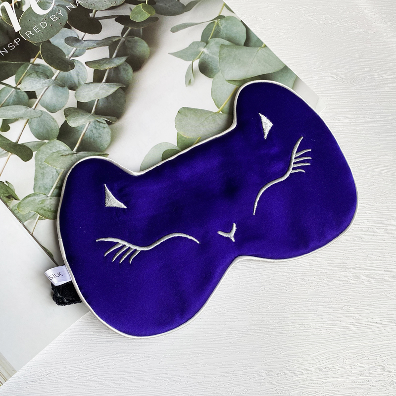 アイマスク にゃんこ夢見る絹のお昼寝仮面