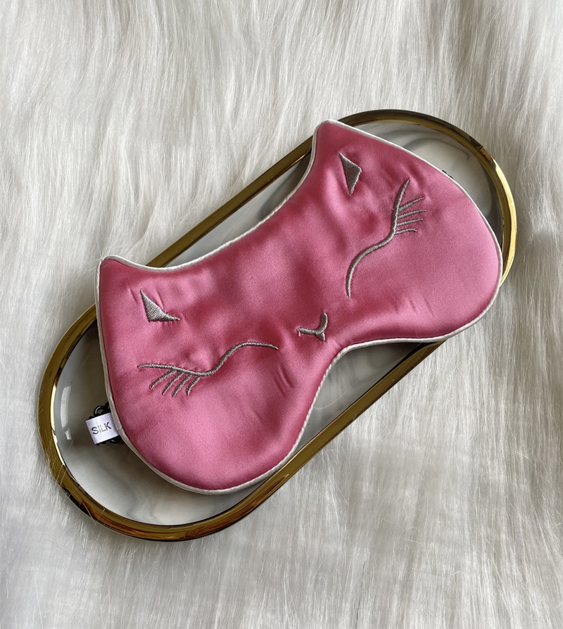 アイマスク にゃんこ夢見る絹のお昼寝仮面