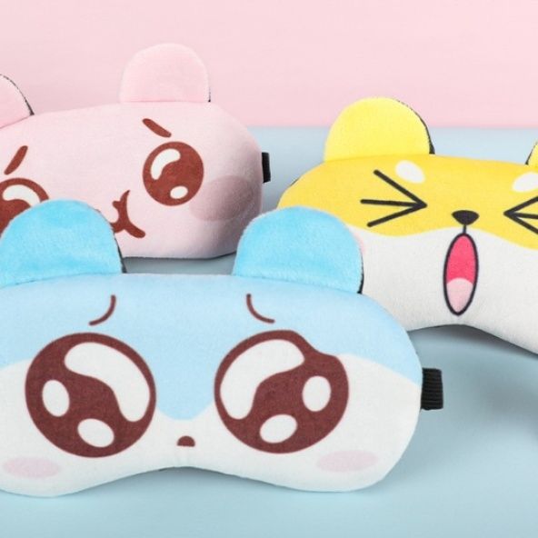 アイマスク 可愛い動物キャラクター冷感睡眠アイマスク