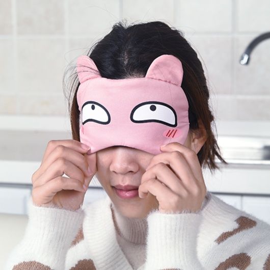 アイマスク ぐっすり動物顔文字安眠マスク