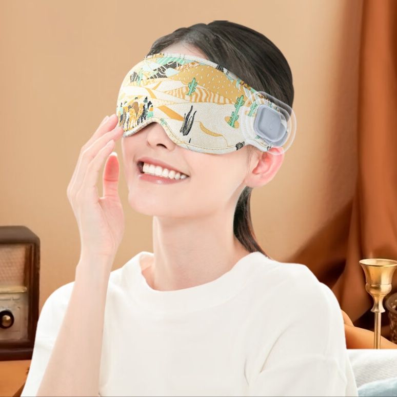 アイマスク 石墨エチレン加熱按摩睡眠アイマスク 充電式|アイマスク