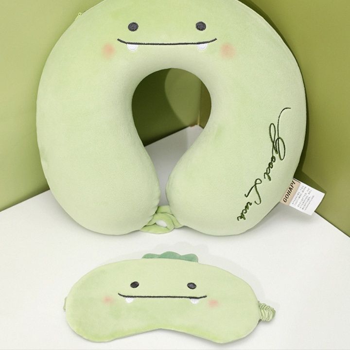 アイマスク ぷにぷに動物さん首枕付きおやすみアイマスク