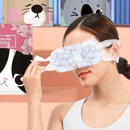 アイマスク 蒸気式温感アイマスク花柄デザイン使い捨てタイプ