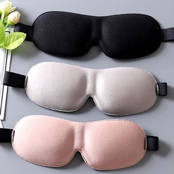 アイマスク 立体縫製シルク質感温熱アイマスク