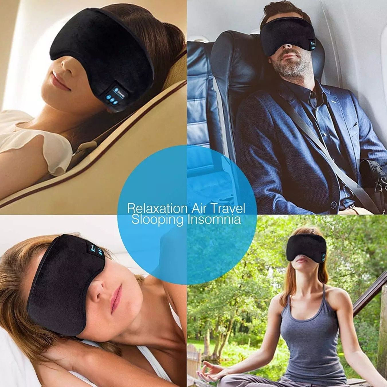 アイマスク 無線通信機能付き音楽再生アイマスク充電式