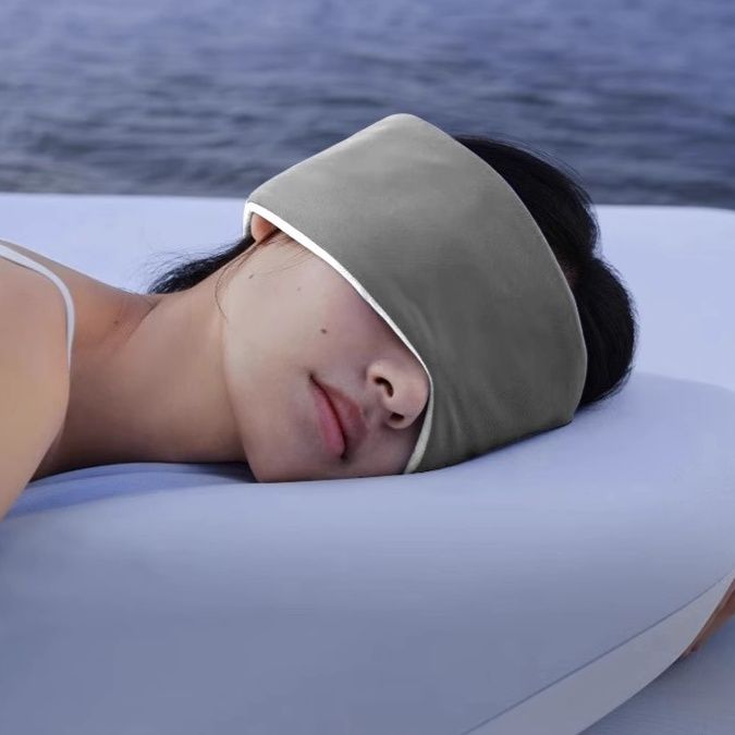 アイマスク 重力頭巾型温感アイマスク安眠快適仕様