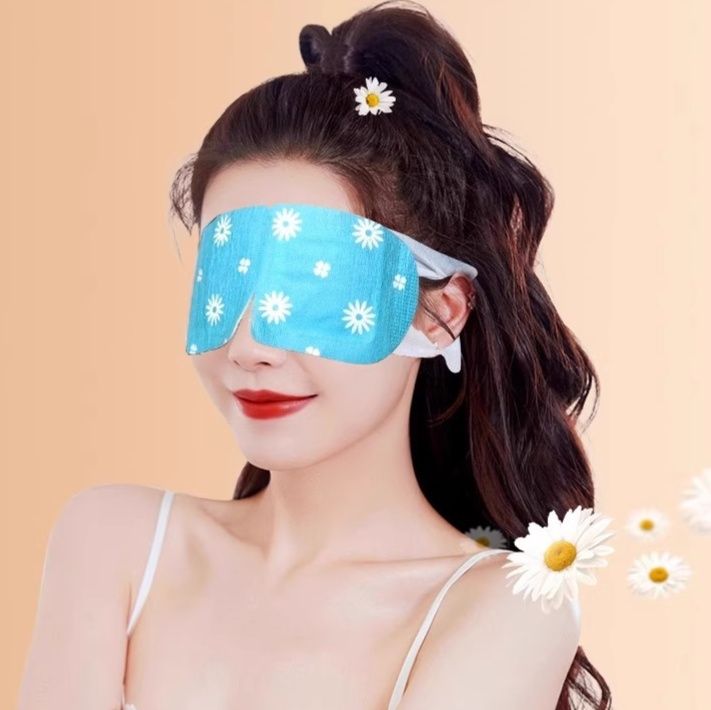 アイマスク 花柄蒸気温熱使い捨てアイマスク