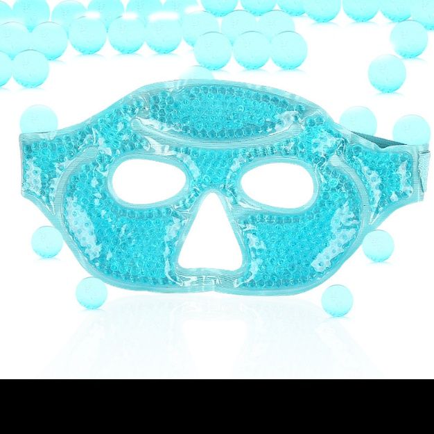 アイマスク 凝膠粒入りひんやり冷感アイマスク