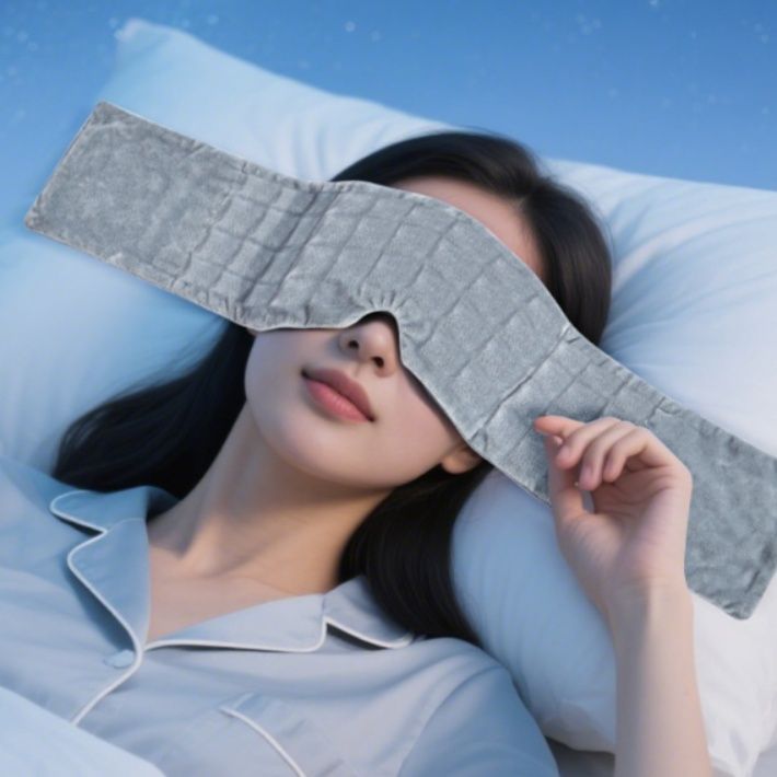 アイマスク 重力ビーズ入り快眠ホットアイマスク