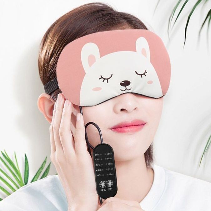 温熱蒸気ホットアイマスク 充電式 動物柄