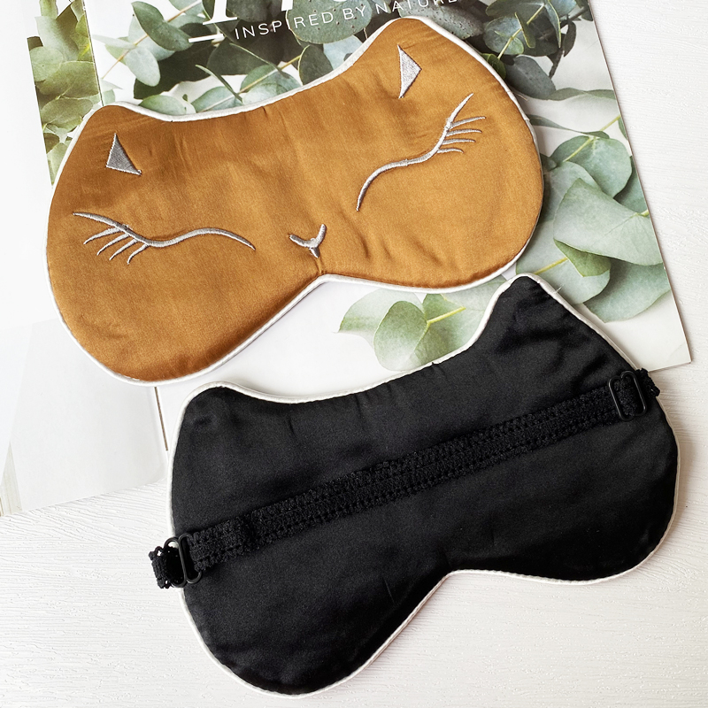 アイマスク にゃんこ夢見る絹のお昼寝仮面