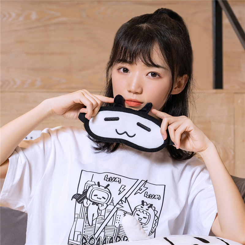 アイマスク にっこり表情豊かな癒し系顔文字面白アイマスク