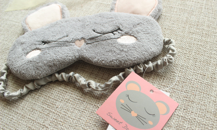 アイマスク ぐっすり眠り鼠の夢見る耳付きアイマスク