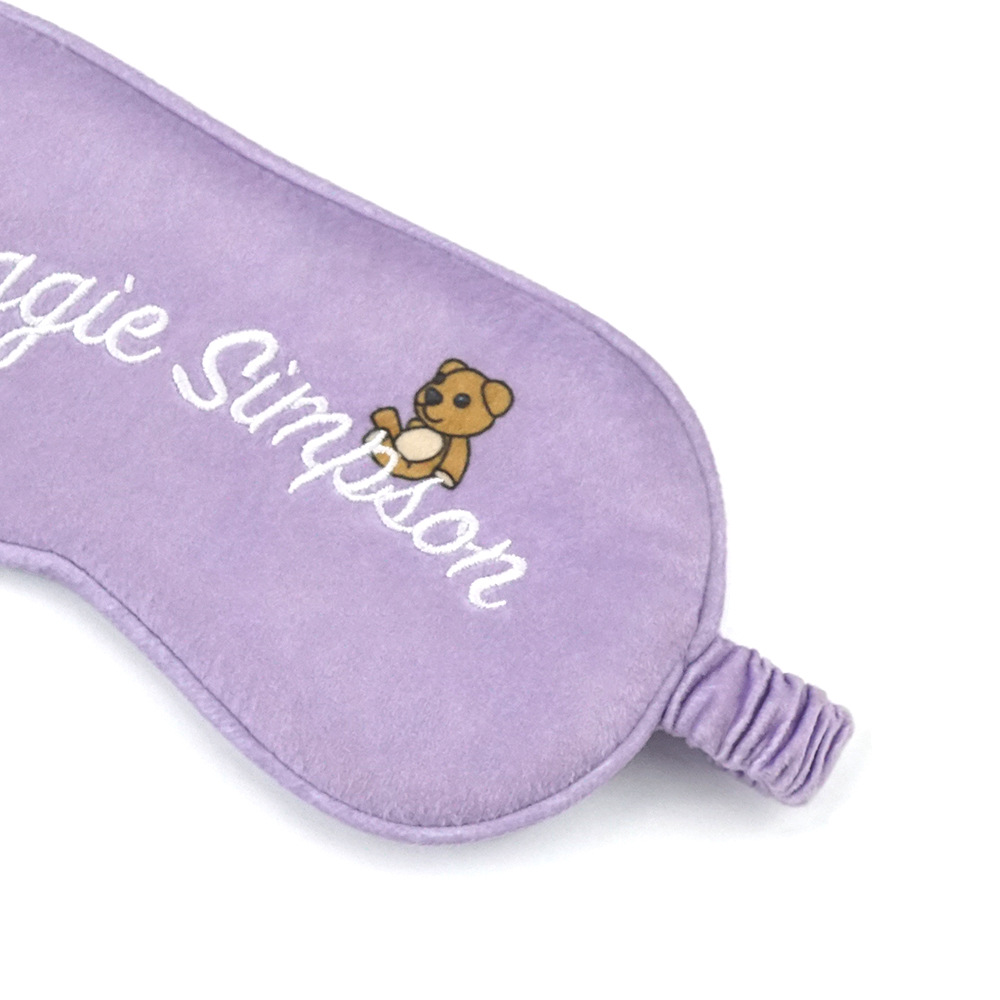 アイマスク ふんわり素材刺繍 ぬいぐるみモチーフ付き