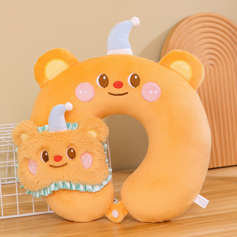 アイマスク ふわもこ動物首枕とお昼寝仲間セット