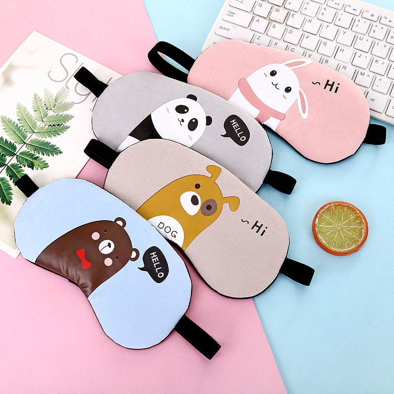 アイマスク 動物たちがあいさつする癒しのおやすみアイマスク